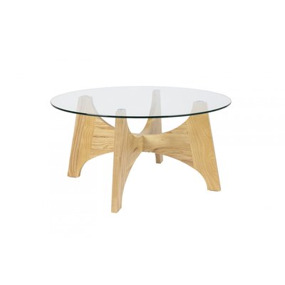 Table basse en bois avec plateau en verre - KOBE MATHI DESIGN
