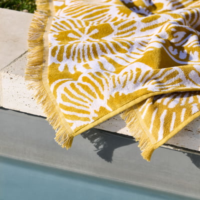 Drap de plage Soléa - Velours de coton jacquard 450g/m² TRADITION DES VOSGES