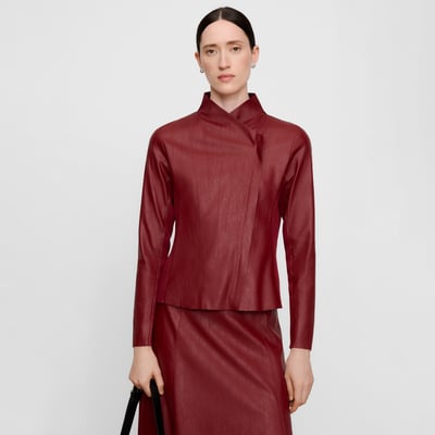 Veste à la coupe cintrée et au col cheminée ADOLFO DOMINGUEZ