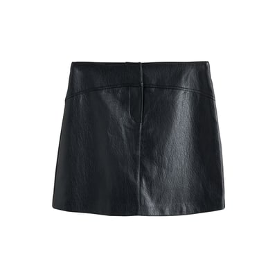 Mini-jupe en simili cuir texturé NEXT