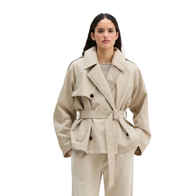 Veste trench régulière en mélange de coton organique et de lyocell MARC O'POLO