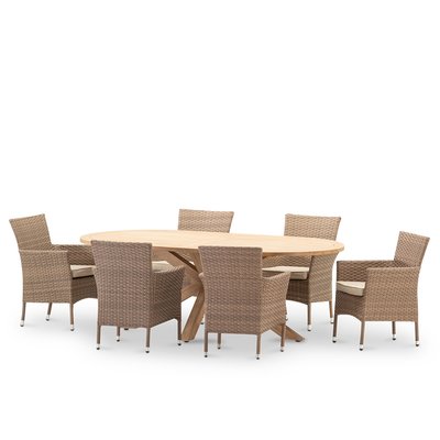 Salon de jardin, 6 chaises, SIENA & BOLONIA DEFORA HOME