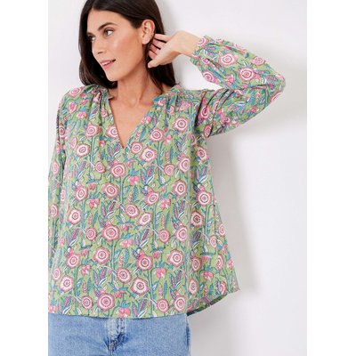 Blouse imprimée évasée en coton OCA LA FIANCÉE