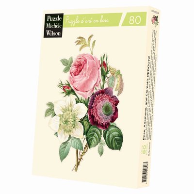 Rose, anémone et clématite de Redouté PUZZLE MICHELE WILSON