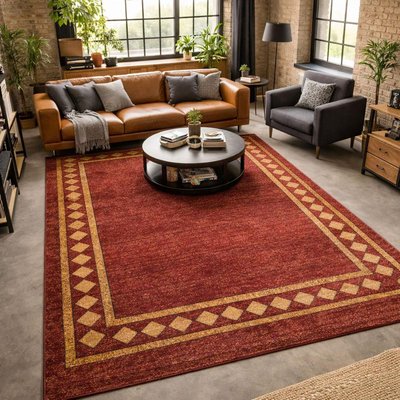 Tapis salon et chambre tissé motif simple CHOBAY 3 UN AMOUR DE TAPIS
