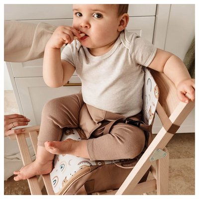 Réhausseur pour chaise bébé nomade Oursons camel TINEO