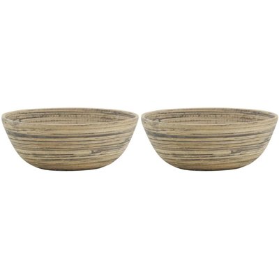 Corbeille ronde en bambou naturel et noir Lot de 2 AUBRY GASPARD