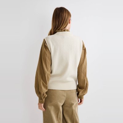 Pull sans manches en laine MONOPRIX