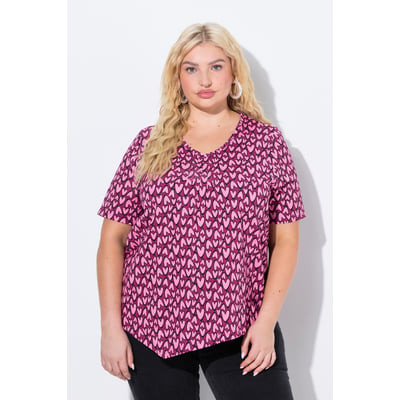 T-shirt imprimé petits cœurs, base en pointe ULLA POPKEN