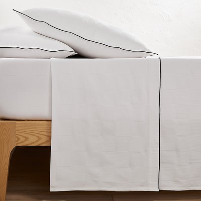 Drap plat satin de coton lavé, Victor damier LA REDOUTE INTERIEURS