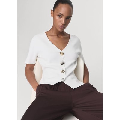 Cardigan maille boutons bijoux MANGO