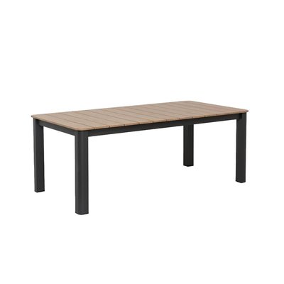 Table de jardin en aluminium gris et effet bois  AYDEN MADE IN MEUBLES 