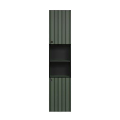 Colonne de salle de bain rainurée 2 portes, 2 niches H186 cm - PUREBLISS CALICOSY