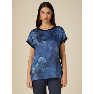 Blouse à t-shirt en satin fantaisie OLTRE
