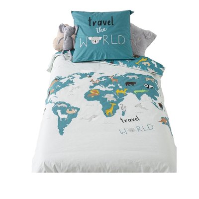 Housse de couette + 1 taie Le monde et les animaux EDEN