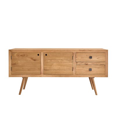 Commode en bois massif 180 cm 2 portes 2 tiroirs  SACHA BERAH GETAH
