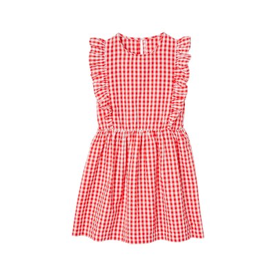 Robe en seersucker à volants VERTBAUDET