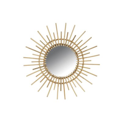 Miroir rotin vintage soleil AUBRY GASPARD