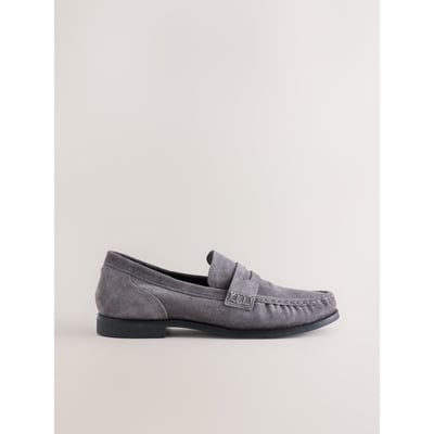 Mocassins froncés en cuir à plastron NEXT