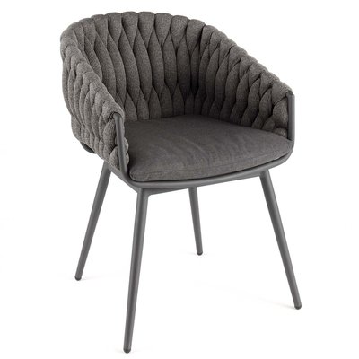 Chaise de jardin avec accoudoirs Vigo gris anthracite GESCOVA