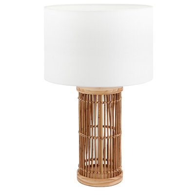 Natural Ribbed Tall Table Lamp SO'HOME