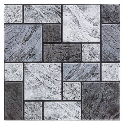 Lot de 2 stickers - carrelage - noir - 30x30 cm ATMOSPHERA