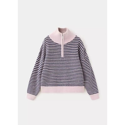 Pull-over zippé rayures MANGO KIDS