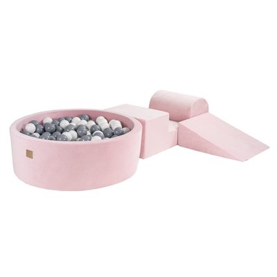 Aire De Jeux en Mousse avec Piscine à Balles, VELOURS MEOW BABY