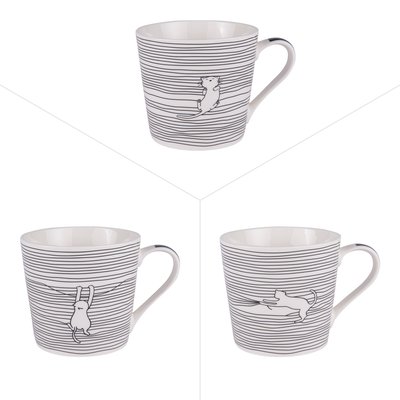 Mug   40 cl (lot de 3)-FILO CATS TREND UP