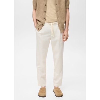 Pantalon slim fit lin cordon MANGO MAN