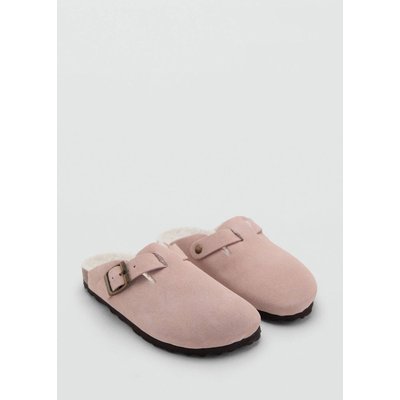 Sabots cuir doublure imitation mouton retourné MANGO KIDS