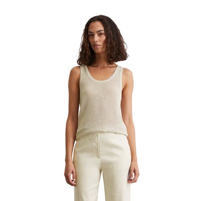 Top avec structure en filet en mélange de coton et de lin bio MARC O'POLO
