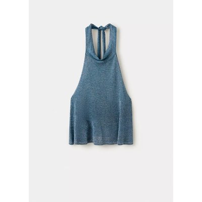 Top halter métallisé MANGO TEEN