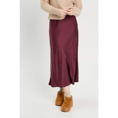Jupe midi droite effet satin CACHE CACHE