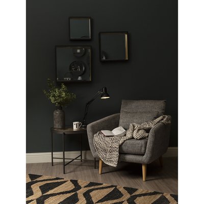44cm Black Wall Mirror with Gold Edge SO'HOME