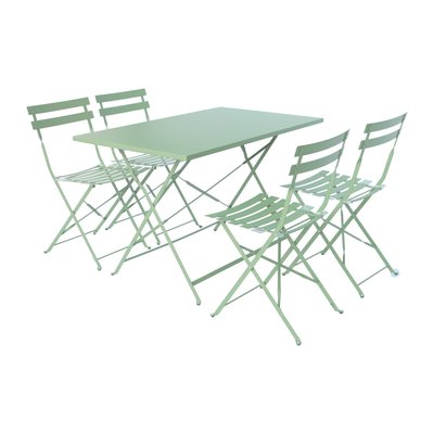 Table de jardin bistrot pliante métal 4 chaises EMILIA SWEEEK