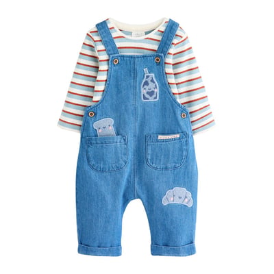 Body texturé et salopette en denim bébé NEXT
