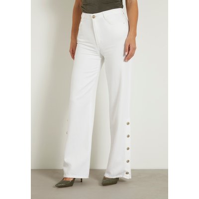 Jean blanc femme taille basse discount