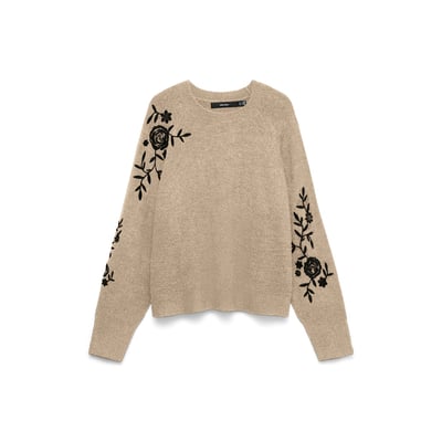 Pull manches longues à détails broderie VERO MODA