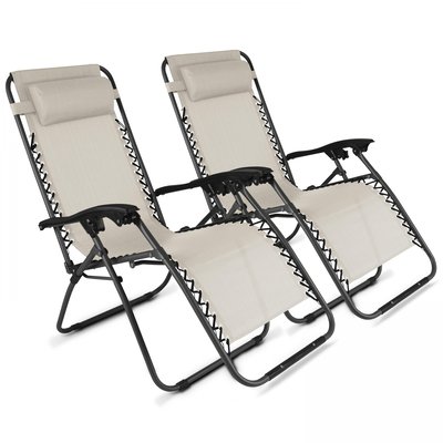 Lot de 2 fauteuils d'extérieur relax, MONACO OVIALA