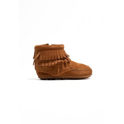 Bottines en daim DOUBLE FRINGE MINNETONKA