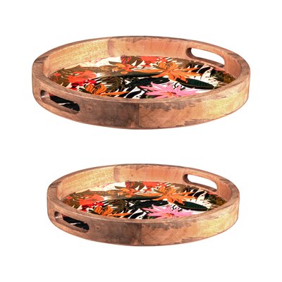 Set de 2 plateaux ronds   35 et 40 cm-TAIANA TABLE PASSION