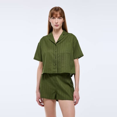 Pyjashort manches courtes uni en coton BIO GOTS MONOPRIX