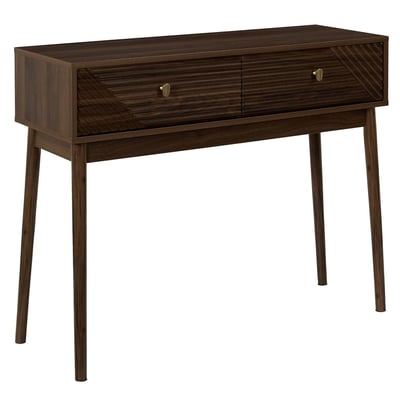 Console 2 tiroirs effet noyer TIFFANY THE HOME DECO FACTORY