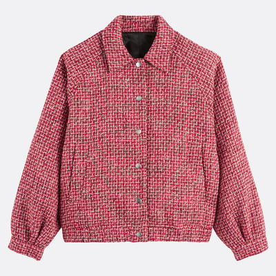Short Oversize Bomber Jacket in Tweed LA REDOUTE COLLECTIONS