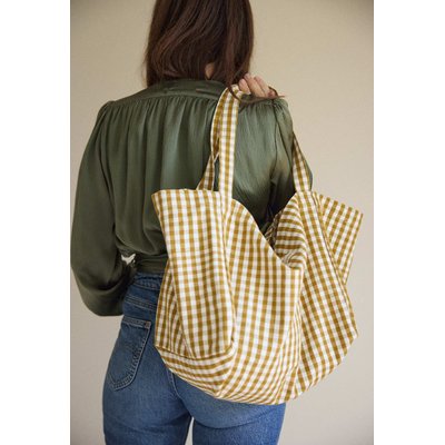 Sac à main en coton imprimé Vichy GABRIELLE PARIS