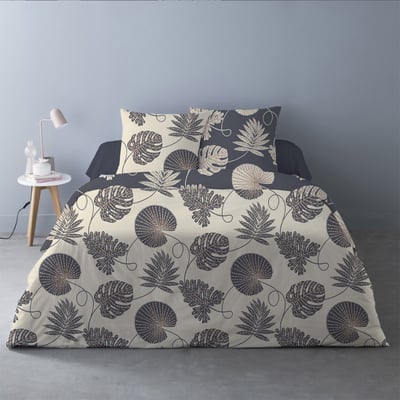Housse De Couette 240x220 Olivia Gris + 2 Taies DECORATIE