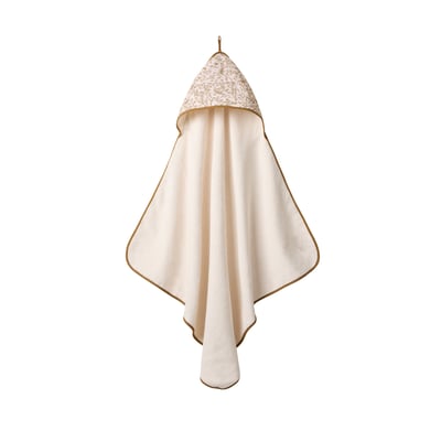 Cape de bain LINO IMPRIMÉ CARRE BLANC