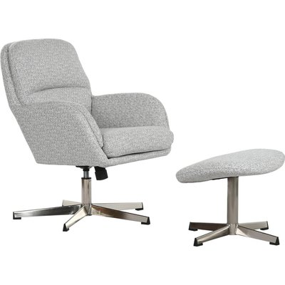 Fauteuil design moderne  avec repose pieds métal polyester RECOLLECTION