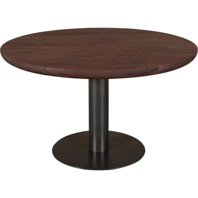 Table à manger ronde en manguier et fer RECOLLECTION